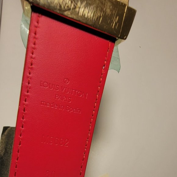 Authentic LOUIS VUITTON CEINTURE BELT MULTI COLOR BLANC 80/32 - Picture 3 of 11